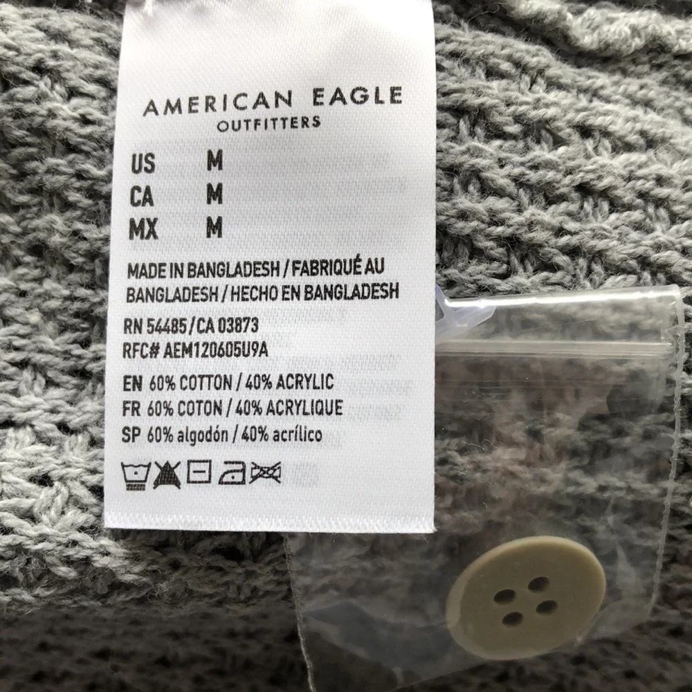 🔥NWT🔥 American Eagle Outfitters Women’s Oversized Henley Sweater - Picture 6 of 8